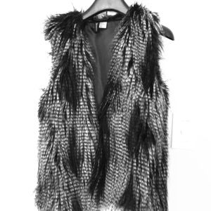 Faux Ostrich fur vest